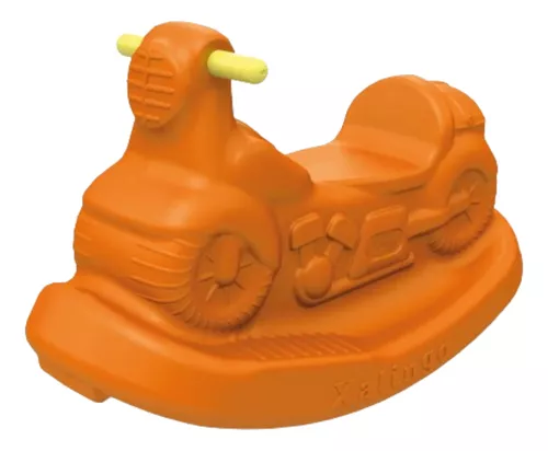 Gangorra Infantil Mini Moto Parquinhos Xalingo Cor Laranja